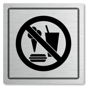 Piktogram Zákaz vstupu s jídlem